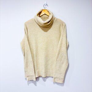 SAN FRANCISCO Vintage beige knit turtleneck sweater | Cozy pullover | Medium*